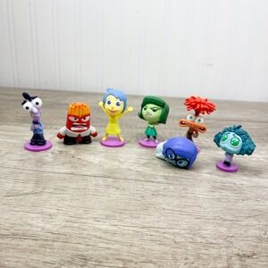 Disney Pixar Inside Out 2 Mini Figure Set Joy Sadness Anger Anxiety Envy 7pc